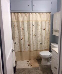 Avanti Linens Gilded Birds 72" x 72" Shower CurtainGold and Ivory Shower Curtain 13 71laBMaw4L