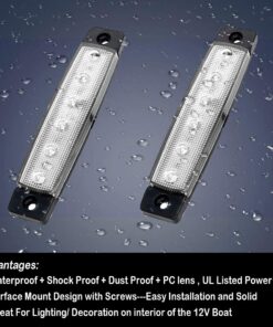 Shangyuan Marine Boat Lights, Utility Led Interior Lights For Boat Deck Courtesy Transom Cockpit Light, 12v Waterproof Marine Lighs For Yacht Fishing Pontoon Boat Sailboat Kayak Bass Boat Vessel, 6Pcs white 28 71laXFatVwL