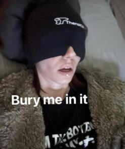 TheraICE Migraine Relief Cap, Cooling Gel Hat, Soothing Headache Ice Pack Mask Products, Face Cold Compress Head Wrap for Tension & Stress Original 1.0 26 71labFudmNL