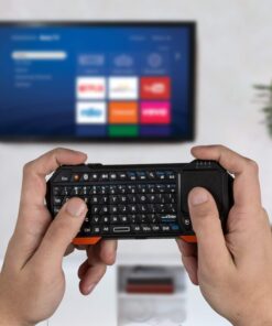 Alternative view of Fosmon Mini Bluetooth Keyboard (QWERTY Keypad), Wireless Portable with Touchpad, Compatible with Apple TV, Amazon Fire Stick, PS4, PS4 Pro, PS5, HTPC/IPTV, VR Glasses, Smartphones