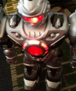 Think Gizmos Large Remote Control Robot for Kids – Superb Fun Toy RC Robot – Remote Control Toy Shoots Missiles, Walks, Talks & Dances (10 Functions) (Silver) Silver 48 71lcd7yARAL