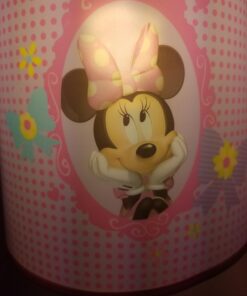 Idea Nuova Disney Minnie Mouse Stick Table Kids Lamp With Pull Chain, Themed Printed Decorative Shade, Pink Minnie Bow-Tique 36 71lco3YYCXL