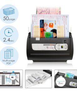 Plustek PS186 Desktop Document Scanner, with 50-pages Auto Document Feeder (ADF). For Windows 7 / 8 / 10 / 11 (Intel/AMD only) 10 71ldlDxlHL