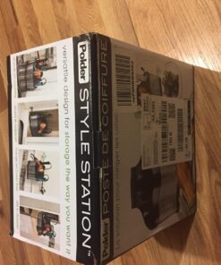 Polder Style Station, Organization for Styling Tools: Hair Dryers,Curling Irons, Straighteners, Brushes, Hang Over Towel Rack, Store Undersink or in Drawer, Black and Silver 52 71le6FhfkKL