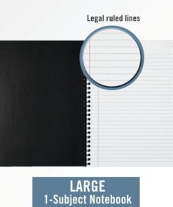 Cambridge Business Notebook, 80 Sheets, Legal Ruled, 8-1/4" x 11", Wirebound, Black (06062) Pack of 1 19 71leCvFY1L