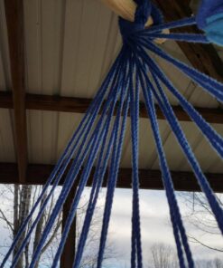 Hammock Sky Large Brazilian Hammock Chair Cotton Weave - Extra Long Bed - Hanging Chair for Yard, Bedroom, Porch, Indoor/Outdoor (Blue & Green) Blue & Green (Not Include Hanging Kit) 37 71leP4L8NLL 3