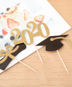 24pcs 2020 Congrats Grad Cake Topper Class of 2020 Graduate Party Decorations Supplies - High Graduation, College Graduate Cake Topper - Graduation Photo Props 16 71leiBNeQZL