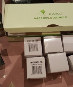 Bioluz LED 10 Pack MR16 LED 50W Halogen Equivalent Dimmable 7w 3000K 12v AC/DC UL Listed 46 71leosizLbL