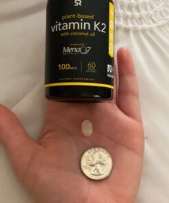 Sports Research Vitamin K2 as MK-7 100mcg with Coconut MCT Oil - 60 Veggie Softgels (2 Month Supply) Vegan Certified, Non-GMO Verified, Gluten & Soy Free - Citrus Aroma 33 71lfLhQsJ2L