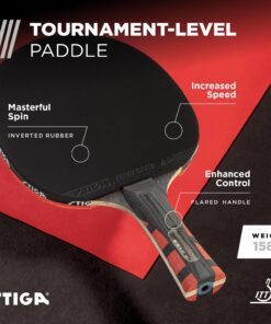 Alternative view of STIGA Evolution Performance Ping Pong Paddle - 6-ply Light Blade - 2mm Tournament-Approved Premium Sponge - Flared Handle for Next-Gen Grip & Control - Performance Table Tennis Racket Original Version