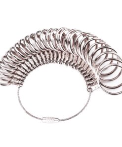 Alternative view of Mudder Stainless Steel Ring Gauges Finger Sizer Measuring Ring Tool, Size 1-13 with Half Size, 27 Pcs