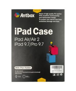 Antbox iPad 6th/5th Generation Case 9.7'' Vegan Leather Case Compatible with iPad Air 2/iPad Pro 9.7''/Air 1 with Apple Pencil Holder Magnetic Clasp Design (Black) Black 34 71lguOtqztL