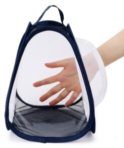 RESTCLOUD Mini Butterfly Habitat, Insect Mesh Cage, Bug Terrarium Pop Up 7.5" x 11" Tall 7.5" x 11" 22 71lhxyr9wBL