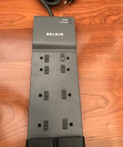 Belkin Surge Protector Power Strip - 8 AC Multiple Plug Outlet & 12 ft Heavy Duty Extension Cord - Outlet Extender - Flat Plug Power Strip - Great for Home, Office & Computer Charging - 3,550 Joules 12 feet 8-Outlet 31 71li0nIBsbL