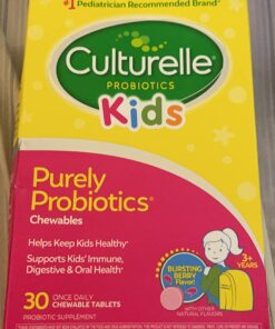 Culturelle Kids Chewable Daily Probiotic for Kids, Ages 3+, 30 Count, #1 Pediatrician-Recommended Brand, Natural Berry Flavored Daily Probiotics for Digestive Health, Oral Care & Immune Support 1 Month Supply 39 71liL2X8mgL