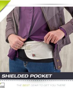 Lewis N. Clark RFID Blocking Money Belt Travel Pouch Waist Stash + Credit Card, Id, Passport Holder for Women & Men Taupe 14 71ljMXreyiL