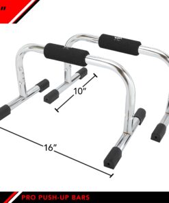 JFIT Pro Push Up Bar Stand, Set of 2 Bars - Made in Taiwan - UPDATED STYLE - 9" or 11" Options - NEW Thicker Grips and Non-Skid Feet for Enhanced Push Ups 9 Inch Pro Pushup 23 71ljboxwChL