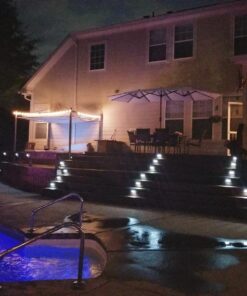 Lightess Solar Stair Lights Outdoor LED Deck Step Lighting Stainless Steel for Paths Patio Pack of 6 Cool White 34 71ljcoZgkxL