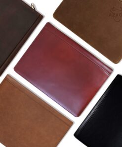 AZXCG Leather Portfolio Binder,3 Ring Binder Padfolio with Zipper fits up to 13.3" Laptop, Professional Organizer, Business Folder with Clipboard, Leather Notepad Holder Brown Graduation Gift Standard 36 71lm4BOSTAL