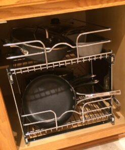 Rev-A-Shelf 5WB2-1822-CR 18 x 22 Inch Two-Tier Kitchen Organization Cabinet Pull Out Storage Wire Basket, Chrome 18 in 61 71lmt1LJCCL 1