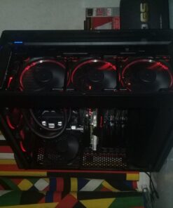 Fractal Design Meshify C - Compact Computer Case - High Performance Airflow/Cooling - 2X Fans Included - PSU Shroud - Modular Interior - Water-Cooling Ready - USB3.0 - Tempered Glass - Blackout Black Dark TG 70 71ln4VcAyHL