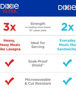 Dixie Paper Plates, 8 1/2 inch, Dinner Size Printed Disposable Plate, 90 Count Multicolor 21 71lpJNglffL