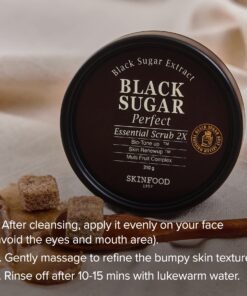 SKIN FOOD Black Sugar Mask Wash Off 4.05 fl. oz.(120g) - Black Sugar Scrub - Sugar Face Scrub to Hydrate and Nourish the Skin - Exfoliating Sugar Scrub - Facial Mask Wash Off Sugar Scrub 3.52 Fl Oz (Pack of 1) 30 71lpqTnKfxL