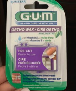 GUM Orthodontic Wax for Braces and Dental Devices - Soothing Dental Wax with Vitamin E and Aloe Vera - Clear Color and Refreshing Mint Flavor (Pack of 1) 1 ct 32 71lpz nMakL