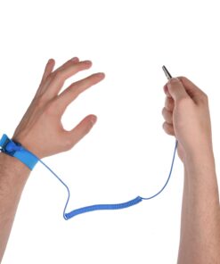 Anti Static Wrist Straps - 3 Pack - Reusable Anti-Static Wrist Straps equipped with Grounding Wire and Alligator Clip - Enables you to Ground Yourself while working on Sensitive Electronics 2x Black + 1x Blue 27 71lq9dYksZL