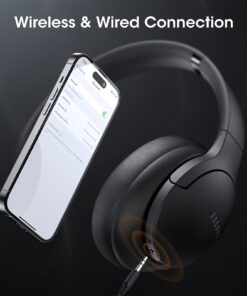 DOQAUS 𝐔𝐩𝐠𝐫𝐚𝐝𝐞𝐝 Bluetooth Headphones Over Ear, 90H Playtime Bluetooth 5.3 Wireless Headphones 3 EQ Modes, Built-in HD Mic, HiFi Stereo Sound,Deep Bass,Memory Foam Ear Cups for Phone/PC Black 32 71lrd047PSL