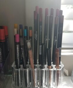 byAlegory Acrylic Eye Liner / Lip Liner Organizer & Beauty Makeup Holder | 26 Space Makeup Pencil Organization Container Storage - Clear 39 71lruZKN1wL
