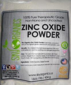 Sky Organics Zinc Oxide Powder for Body, 100% Pure Non-Nano & Uncoated for DIY, 16 Oz. 31 71lsiENN7dL 1