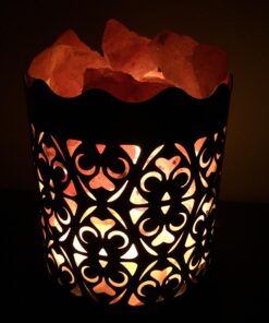 CRYSTAL DECOR Himalayan Pink Salt Lamp Basket & Dimmer Cord Bulb Flanigan1 36 71lt1p8GoAL