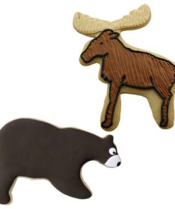 Alternative view of Mountain Wildlife Cookie 2-Pc Cutter Made in USA by Ann Clark, Grizzly Bear and Moose