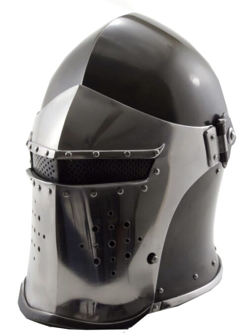 VTC Helmet New Black Barbuta Roman Gladiator Armor Helmet, Adult 72 cm inner circumference