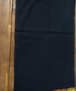 Cotton Craft - 8 Pack - Euro Cafe Waffle Weave Terry Kitchen Towels - 16x28 Inches -Black - 420 GSM quality -Ringspun 2 Ply Cotton - Highly Absorbent Low Lint - Multi Purpose Black 35 71lu plYErL