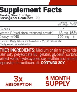Qunol CoQ10 100mg Softgels, Ultra CoQ10 100mg, 3x Better Absorption, Antioxidant for Heart Health & Energy Production, Coenzyme Q10 Vitamins and Supplements, 4 Month Supply, 120 Count 21 71lvCq5i2YL 3