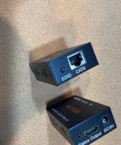 ATXOM HDMI Over Ethernet Extender, Over Cat 5e/6/7 LAN Cable, Up to 200Ft, Full HD 1080P @ 60HZ, EDID Copy, Dolby Digital/DTS Compatible, High Resolution Signal, Balun Transmitter and Receiver 66 71lvMJl9ayL