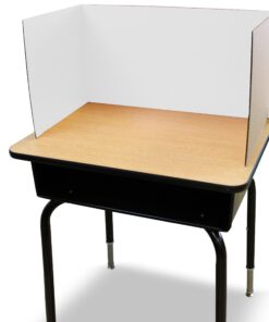 Flipside Products 24 Pack White Study Carrels, 12”x48” Privacy Boards, Student Privacy and Focus Booth for The Classroom, Desk Divider Cubby for Tests, Made in USA 10 71lvOQnUKoL