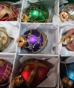 Kurt Adler GG0517 Glass Decorative Egg Ornament, 45Mm, Set Of 9 Kurt S. Adler YAMGG0517 32 71lvSG9nKUL