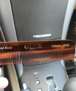 Kent A FOT Handmade All Fine Tooth Saw Cut Beard Comb - Pocket and Travel Comb - Styling Comb or Wet Comb for Fine or Thinning Hair, Beard Care, and Hair Care for the Essential Kent Beard Kit 1 Pack Tortoiseshell 41 71lwBQvgj8L