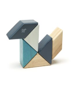 6 Piece Tegu Pocket Pouch Prism Magnetic Wooden Block Set, Blues 27 71lxPNlQvUL
