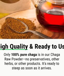 Sayan Siberian Raw Coarse Chaga Powder 4 Oz (113g) Wild Harvested Mushroom Tea, Powerful Adaptogen Antioxidant Supplement for Immune System and Digestive Health Chaga Coarse Powder 4 Ounce (Pack of 1) 19 71lxdFnIJtL