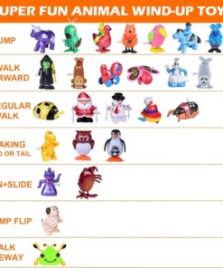 Wind Up Toys, 25pcs Wind-up Animals Flipping Walking Jumping Clockwork Bulk Toys for Kids Chritmas Gift Birthday Party Games Favors Prizes Christmas Goodie Bags Animal wind up toys 21 71ly6vW02L