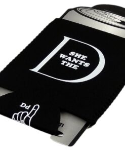 Funny Guy Mugs She Wants The D Collapsible Neoprene Can Coolie - D Sign on Bottom - Drink Cooler She Wants The D Black Can 11 71lyl1s82iL