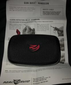 Real Avid Handgun Cleaning Kit: All in One 13 Piece Pistol Cleaning Kit With Cleaning Rod, Bore Brushes, Gun Cleaning Jags & Gun Cleaning Patches For .22 .357 9MM .38 .40 .44 & .45 Caliber Handguns 49 71lyvyJubWL