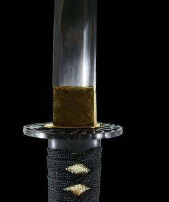 Makoto Kaze Series Handmade Sharp Katana Samurai Sword 40" - Black Dancing Crane Tsuba, Sword Stand Included 18 71lzH7f7zwL