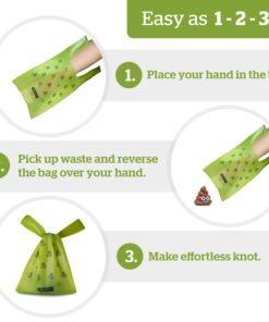 Pogi's Dog Poop Bags with Easy-Tie Handles - 300 Doggy Leak-Proof, Ultra Thick, Scented Poop Bags for Dogs, Cat 300 Count (Pack of 1) 27 71lzmP5vuBL