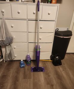 Swiffer WetJet Hardwood and Floor Spray Mop Cleaner Starter Kit, Includes: 1 Power Mop, 10 Pads, Cleaning Solution, Batteries 16 Piece Set Cleaner Kit 32 71m IauIjrL
