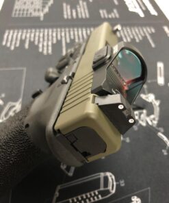 Trijicon Glock Suppressor Night Sight Set, White Front/White Rear with Green Front Lamp & Orange Rear Lamps 41 71m LMl0bqL